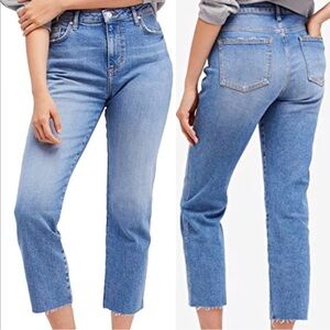 Free People Clean Girlfriend Jeans
